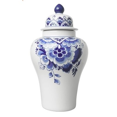 Heinen Delfts blauw Delfter Blau Lid-Pul (Vase mit Deckel)
