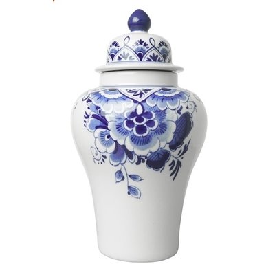 Heinen Delftware Delfter blauer Lid-Pul (Vase mit Deckel)