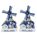 Heinen Delfts blauw Küssendes Paar – Mills Salz- und Pfefferstreuer