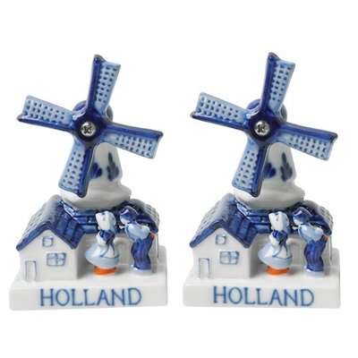 Heinen Delfts blauw Küssendes Paar – Mills Salz- und Pfefferstreuer