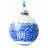 Heinen Delftware Delft blue decorated Christmas bauble Amsterdam