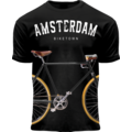 Holland fashion Kinder T-Shirt - Fahrrad - Schwarz - Amsterdam Biketown