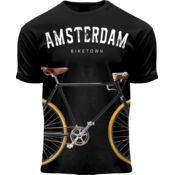 Holland fashion Kinder T-Shirt - Fahrrad - Schwarz - Amsterdam Biketown