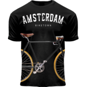 Holland fashion Kinder T-Shirt - Fiets - Zwart - Amsterdam biketown