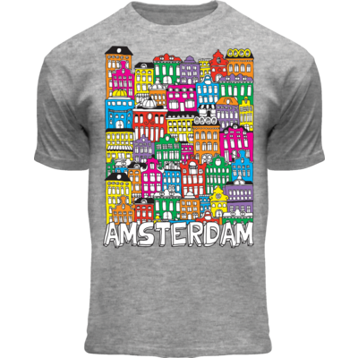 Holland fashion Kinder T-Shirt - Amsterdam - Facade houses