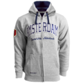 Holland fashion Hoodie mit Reißverschluss - Amsterdam - Hauptstadt - Grau