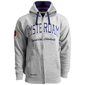 Holland fashion  Hoodie met Rits - Amsterdam - Capital - Grijs