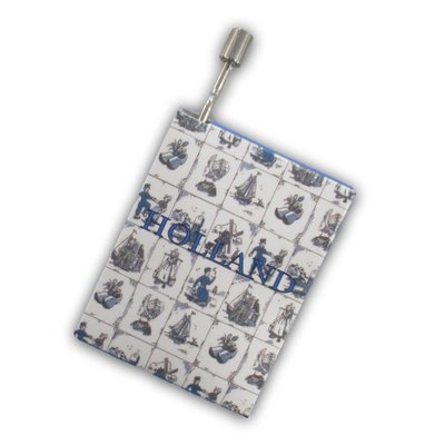 Typisch Hollands Muziekdoosje - Delfts blauw - "Au Claire De La Lune"