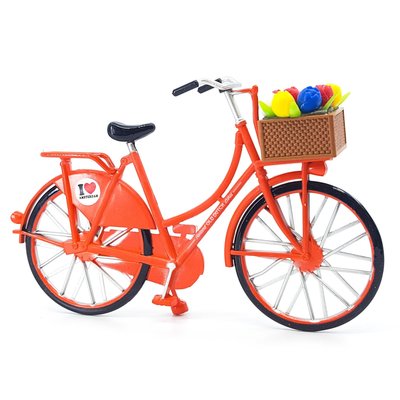 Typisch Hollands Miniatuurfiets - Oranje  (Amsterdam) 13.5cm