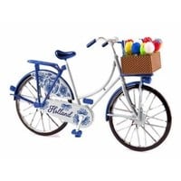 Typisch Hollands Miniatuurfiets - Delftsblauw- (Holland) 13.5cm