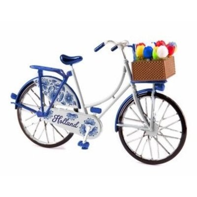 Typisch Hollands Miniatuurfiets -  Delftsblauw  (Holland) 13.5cm