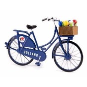 Typisch Hollands Miniaturfahrrad - Blau (Holland) 13,5 cm