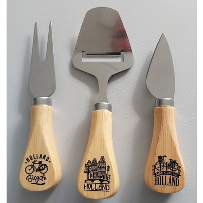 Typisch Hollands Cheese blades - in gift package (wood) Holland Amsterdam