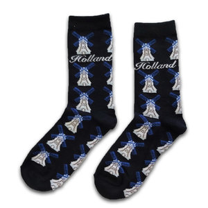 TTD Gifts Damessokken - molens blauw/wit maat 35-41