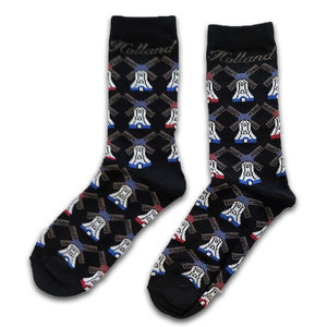 TTD Gifts Damessokken - Molens Rood/Wit/Blauw maat 35-41