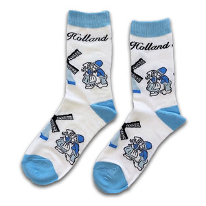 TTD Gifts Women's socks - Holland blue / white - Kuspaar and Mills
