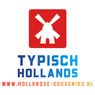 Typisch Hollands Holland Ladies Scarf - White with Blue Tulips