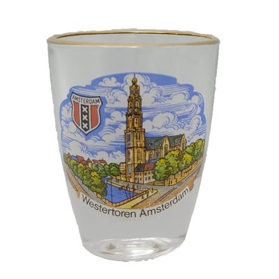 Typisch Hollands Schnapsglas Amsterdam – die Westertoren