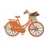 Typisch Hollands magnet metal bicycle orange Amsterdam