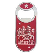 Typisch Hollands Magnetic opener - Dutch Classics - Bicycle - Red - Amsterdam