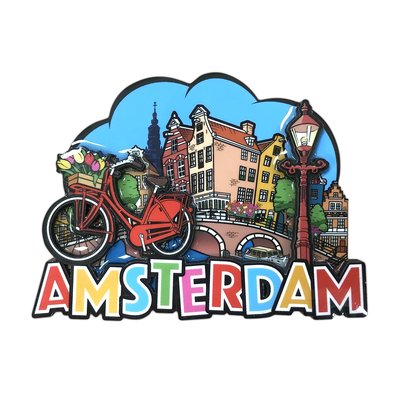 Matix Magneet comic Amsterdam fiets
