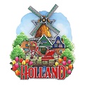 Typisch Hollands Magnet Holland Fahrrad Windmühle mit rotierendem Flügel