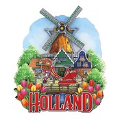 Typisch Hollands Magnet Holland Fahrradmühle mit rotierender Klinge