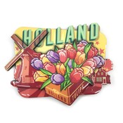 Typisch Hollands Magneet Vintage Holland tulpen
