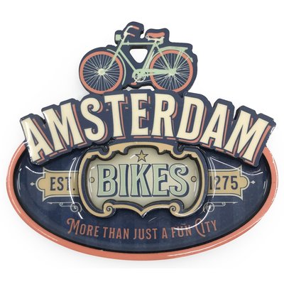 Typisch Hollands Magneet vintage Amsterdam bikes blue