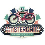 Typisch Hollands Magneet vintage Amsterdam Bike Fun City