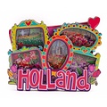 Typisch Hollands Magneet 2D MDF met  foto's love Holland