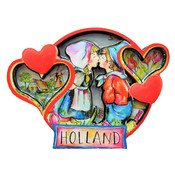 Typisch Hollands Magneet Holland Rond - Hartjes - Kuspaar