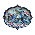 Typisch Hollands Delfts blauwe magneet - Holland appilque Molen