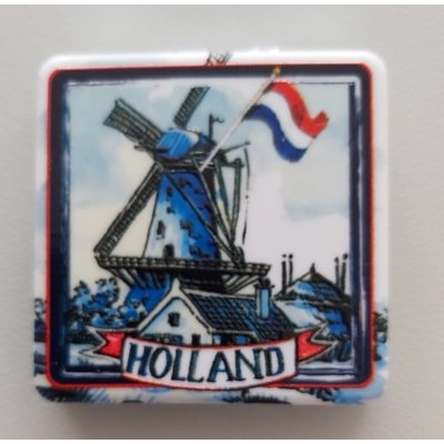 Typisch Hollands Spiegeldoosje Holland molen - Rood-Wit-Blauw