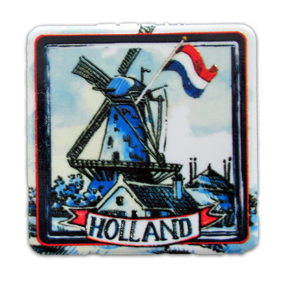 Typisch Hollands Mirror box Holland windmill - Red-White-Blue