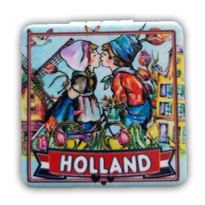 Typisch Hollands Spiegeldoosje Holland - Kuspaar