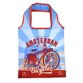 Typisch Hollands Opvouwbaar tasje Amsterdam Vintage blauw