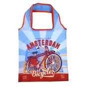 Typisch Hollands Opvouwbaar tasje Amsterdam Vintage blauw