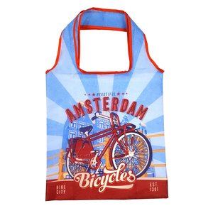 Typisch Hollands Faltbare Tasche Amsterdam Vintage blau