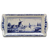 Heinen Delftware Delft blue cake dish - Dutch windmill landscape