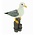 Typisch Hollands Seagull on stilts with glass eyes 33cm