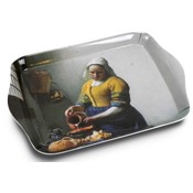 Typisch Hollands Mini-Tablett mit Vermeers Milchmädchen