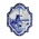 Heinen Delfts blauw Wandplatte Delft blau - Applique Mühle vertikal