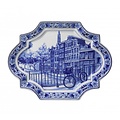 Heinen Delftware Wall Plate - Delft Blue Applique Horizontal