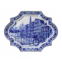 Heinen Delftware Wandplatte - Delft Blue Applique Horizontal