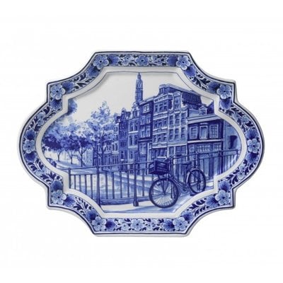 Heinen Delftware Wandbord - Delfts blauw-Applique Horizontaal