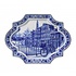 Heinen Delftware Wall Plate - Delft Blue Applique Horizontal