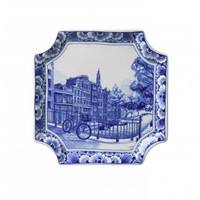 Heinen Delftware Wandplatte - Applique Amsterdam Platz