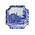 Heinen Delfts blauw Wall plate - Applique Amsterdam square