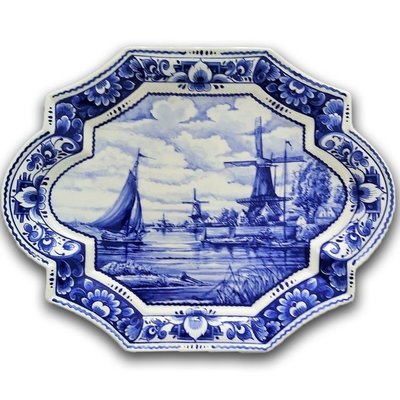 Heinen Delftware Applique - Holland - Mühle groß